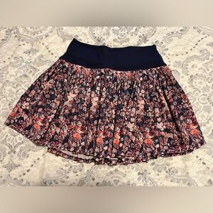 SOLD - Aerie Navy and Pink Floral Mini Skirt